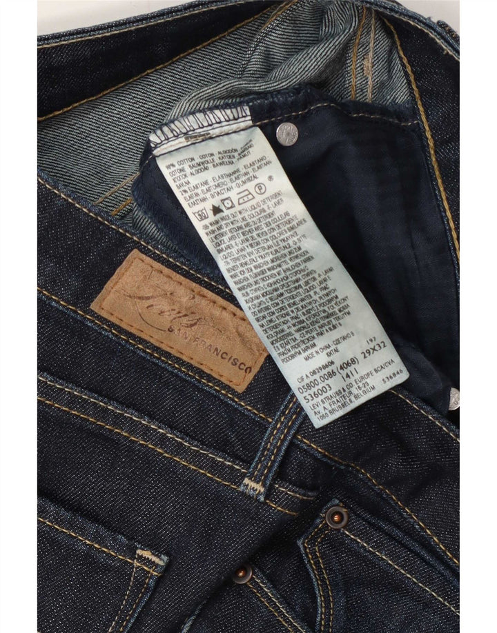Blugi slim pentru femei Levi's W29 L32 bumbac bleumarin
