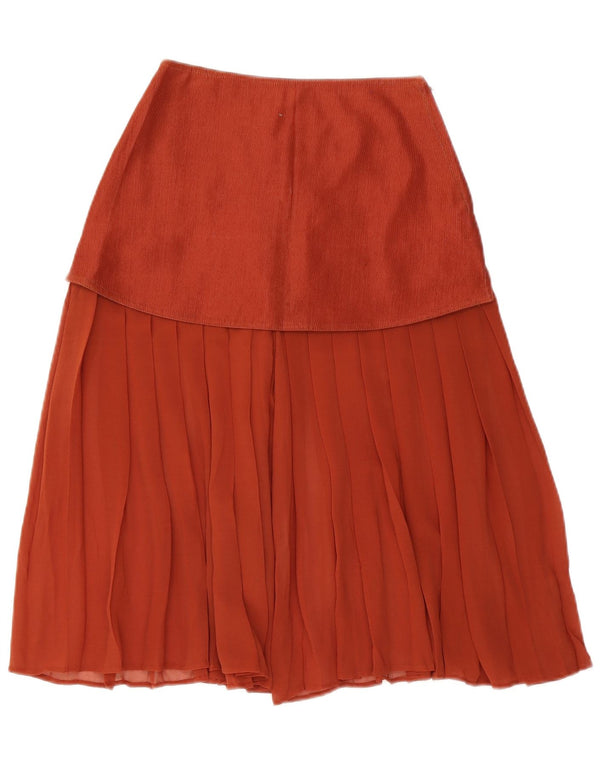 Gianni Versace Pantaloni cullotes pentru femei IT 42 Medium W24 L16 Orange Silk