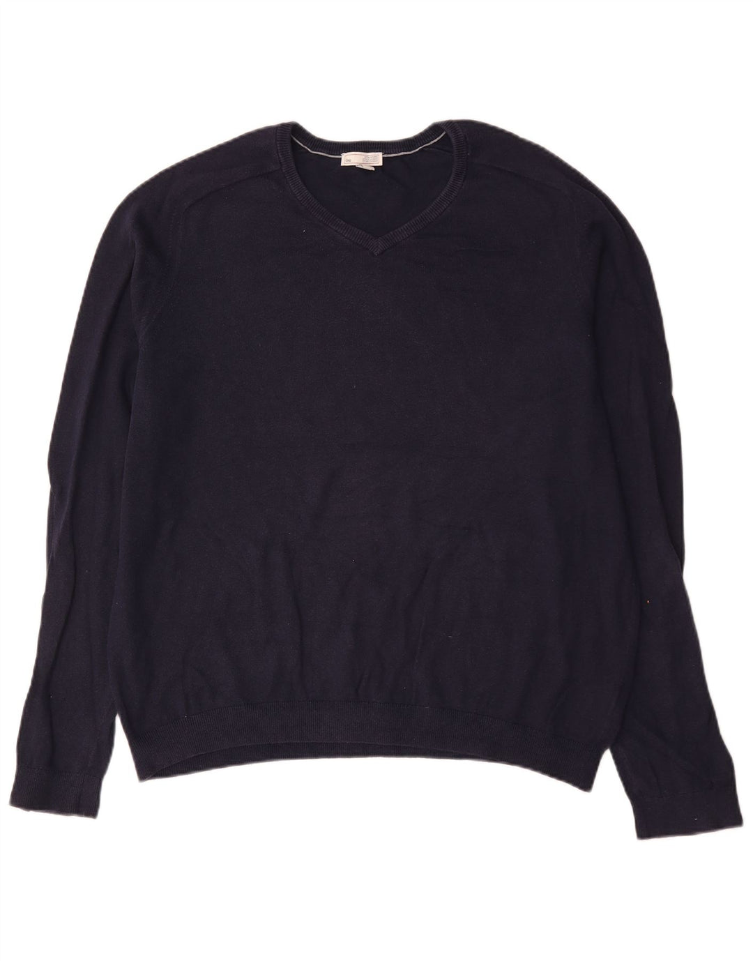 Pulover pentru bărbați Gap cu decolteu în V, XL, bumbac bleumarin