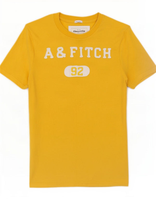 Tricou Abercrombie & Fitch pentru bărbați Muscle Graphic Top XL Bumbac galben