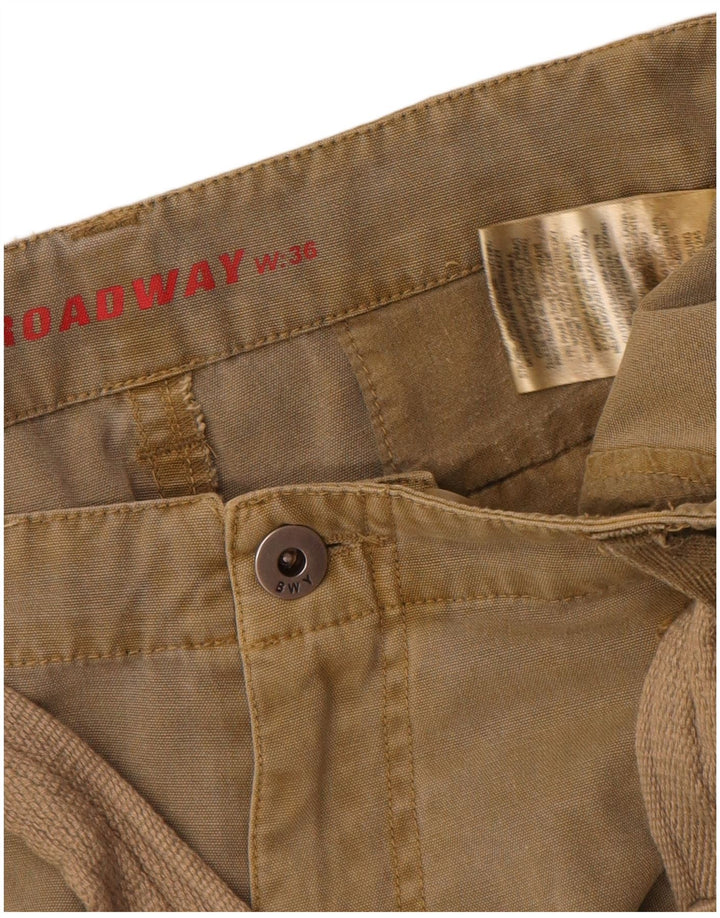 Pantaloni scurți cargo Broadway pentru bărbați W36, bumbac mare kaki