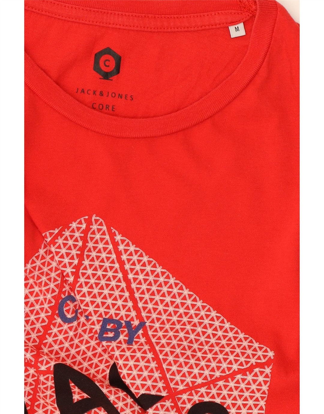 JACK & JONES Mens Graphic T-Shirt Top Medium Red Cotton Vintage Jack & Jones and Second-Hand Jack & Jones from Messina Hembry 