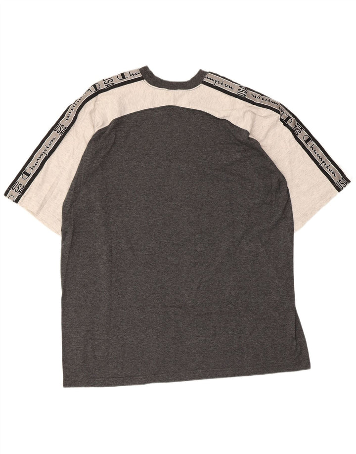 Tricou grafic pentru bărbați Champion Top mare gri Colorblock