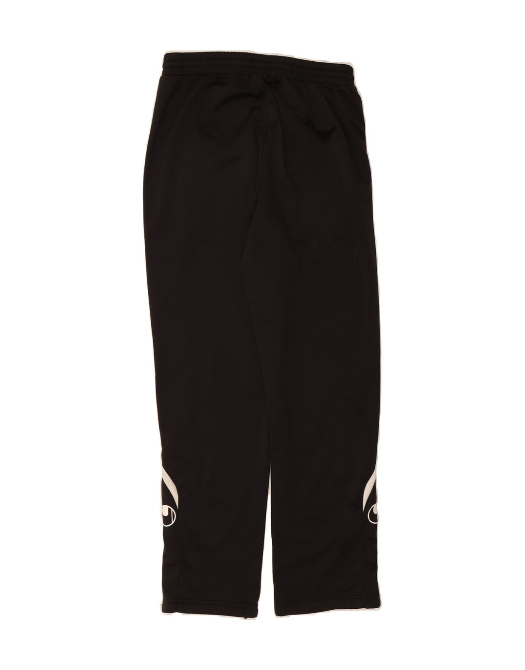 UHLSPORT Mens Graphic Tracksuit Trousers UK 38/40 Medium  Black Polyester Vintage Uhlsport and Second-Hand Uhlsport from Messina Hembry 