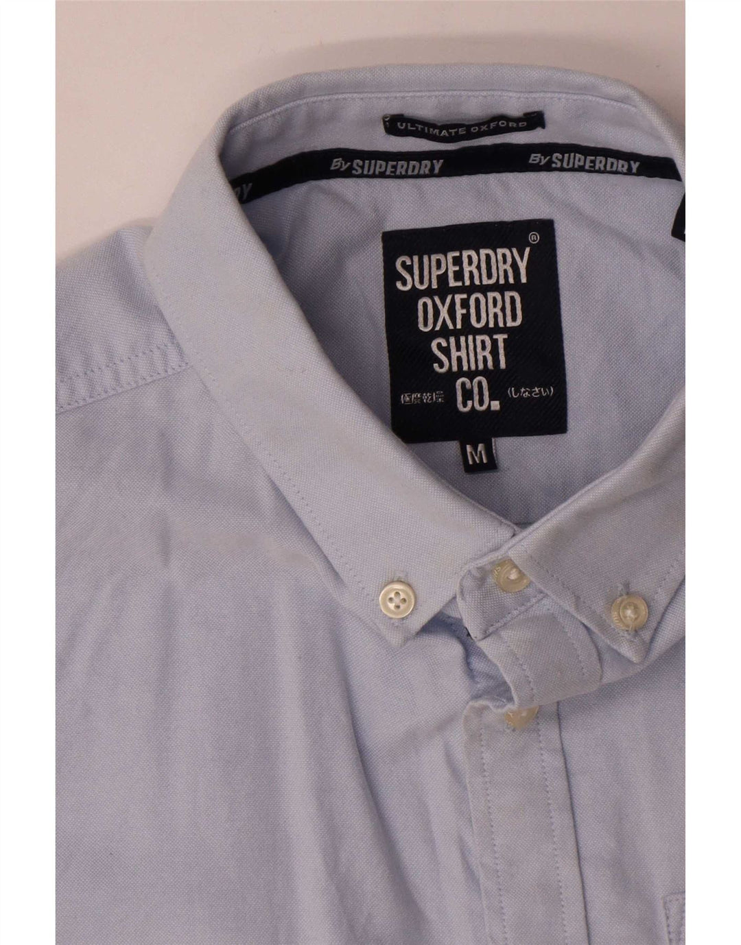 Cămașă cu mânecă scurtă pentru bărbați Superdry, bumbac albastru mediu