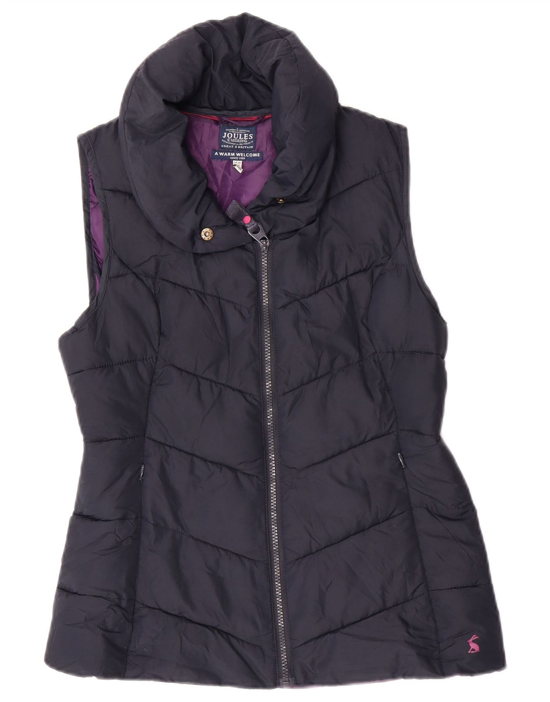 Gilet căptușit pentru femei Joules UK 10 Mic, albastru, poliester