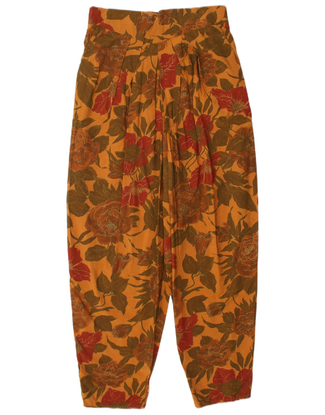 SF. BERNARD Pantaloni harem pentru femei UK 14 Medium W28 L26 Orange Floral