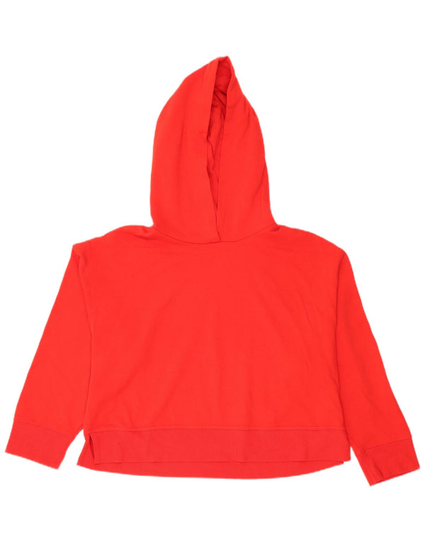 Pulover cu glugă supradimensionat Crop Zara pentru femei UK 18 XL Roșu