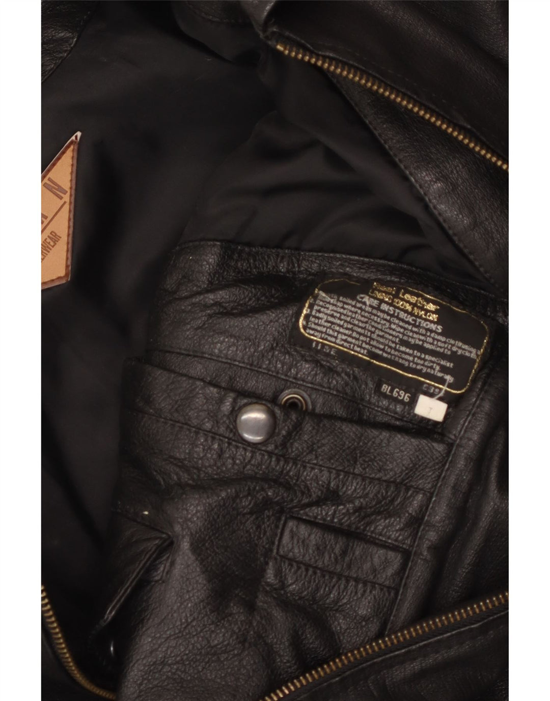 MILAN Jachetă de piele pentru bărbați UK 40, mare, neagră