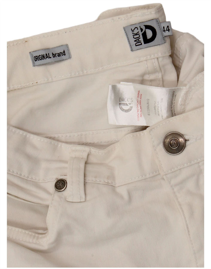 DACK'S Blugi subțiri de damă IT 44 Medium L32 L28 Bumbac alb