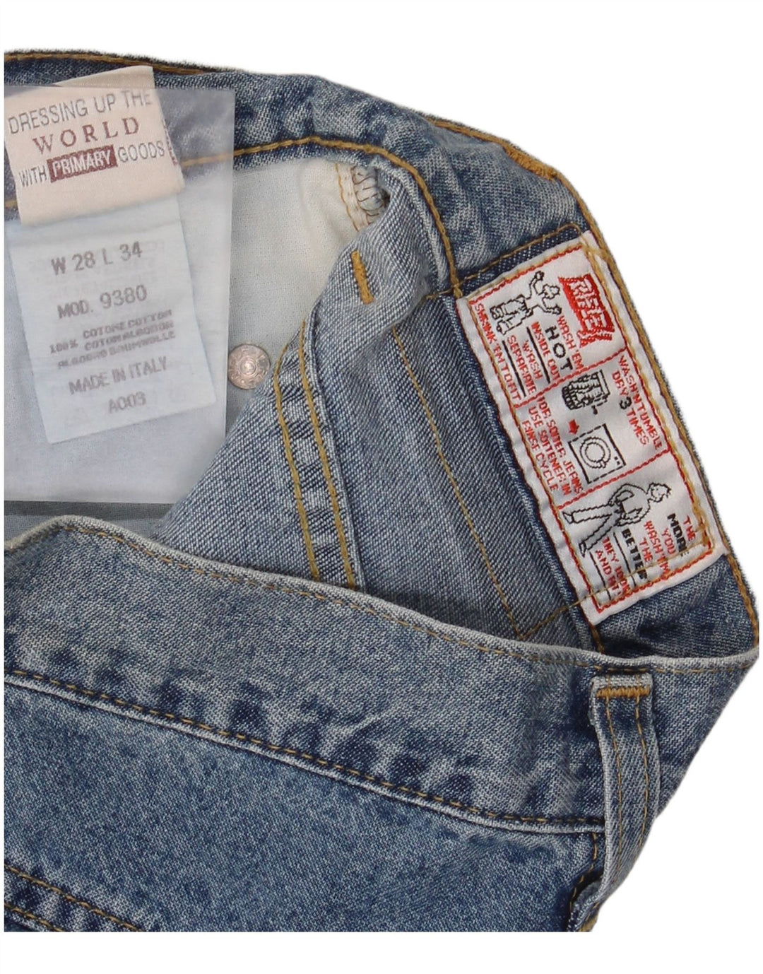 Blugi drepti pentru femei Rifle W28 L34 Bumbac albastru