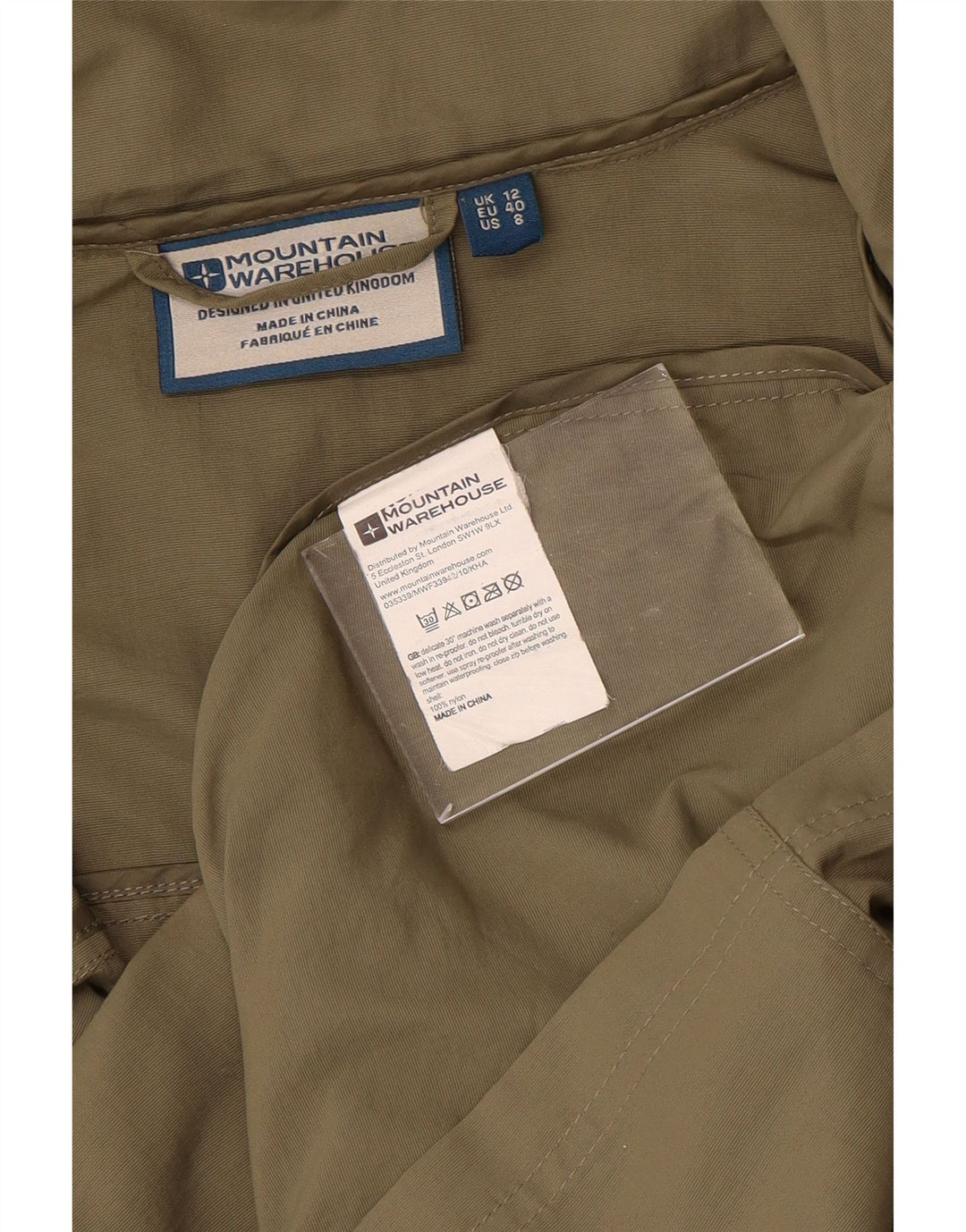 Jachetă utilitare cu glugă pentru femei Mountain Warehouse UK 12 Medium Khaki Nylon
