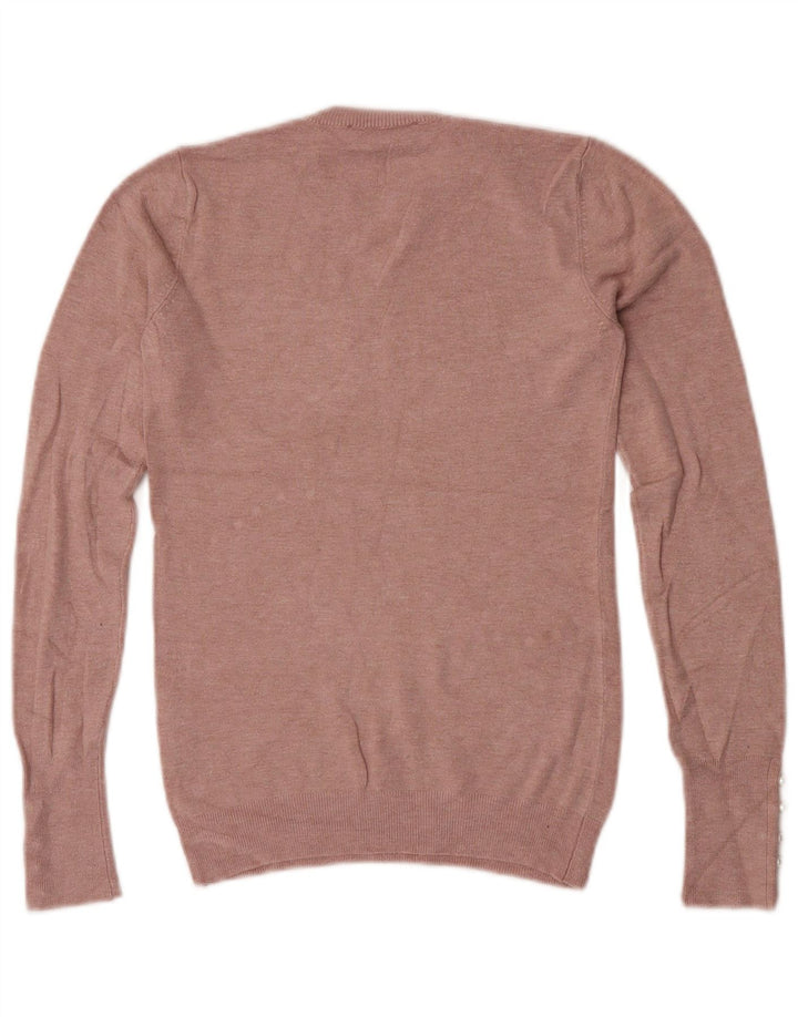 Pulover pentru damă Zara, cu gât turnut, UK 8 Mic, roz