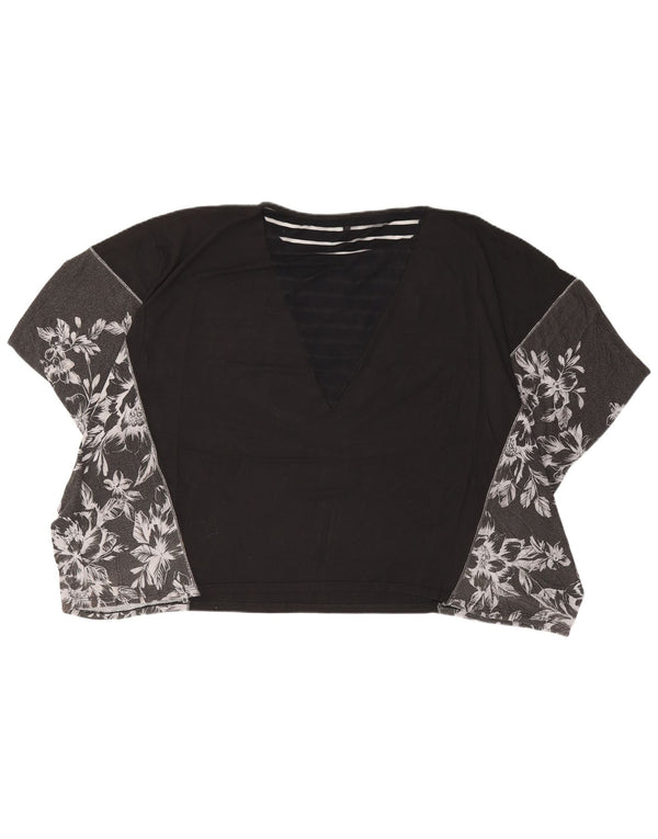 Desigual Tricou supradimensionat pentru femei UK 16 Large Black Floral
