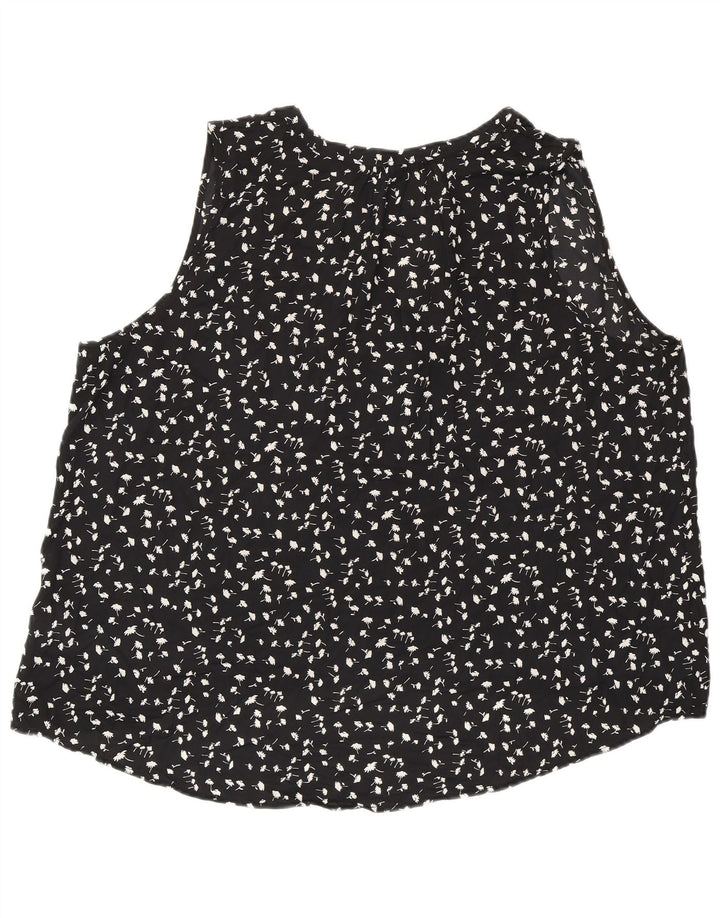 Bluză fără mâneci 365 pentru femei J. CREW UK 20 2XL Negru Floral Poliester