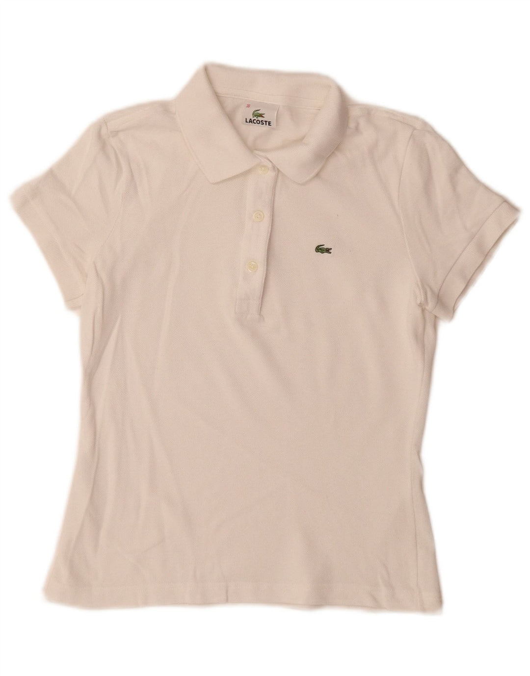 Tricou polo pentru femei Lacoste Mărimea 38 Medium White