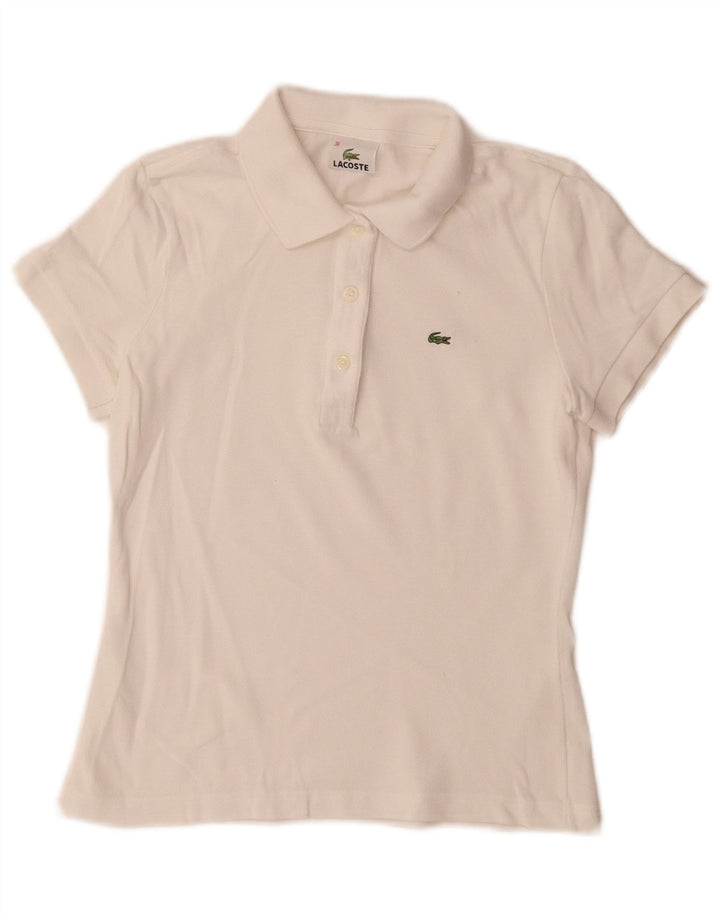Tricou polo pentru femei Lacoste Mărimea 38 Medium White
