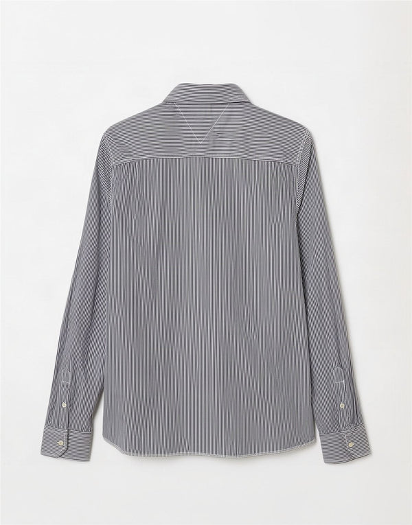 Cămașă pentru bărbați Tommy Hilfiger Slim Fit 2XL, bumbac gri cu dungi