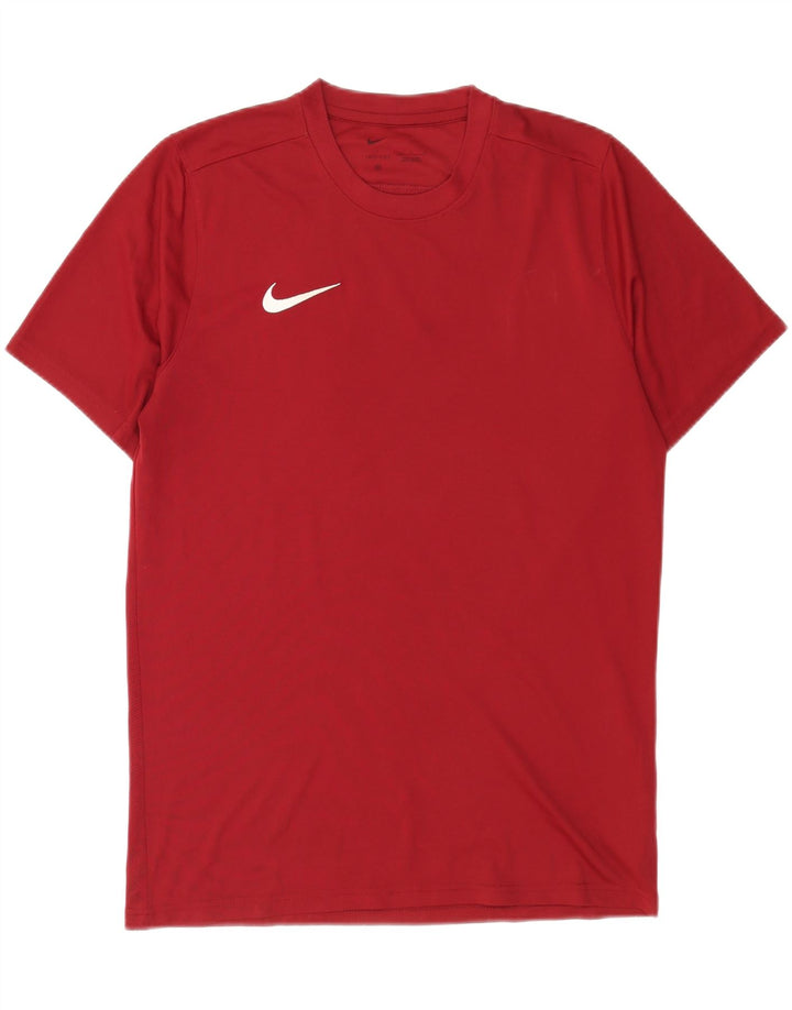 Tricou pentru bărbați Nike Dri Fit Top mare din poliester burgundă