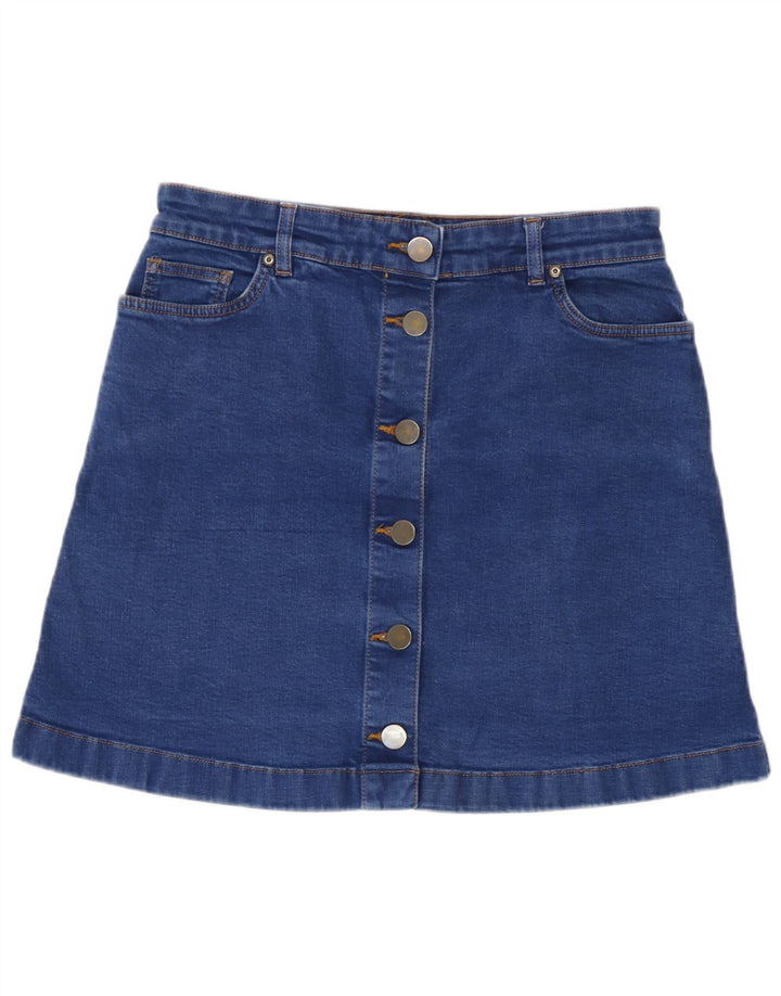 Fusta de blugi pentru femei Oasis UK 12 Medium W30 Bumbac albastru