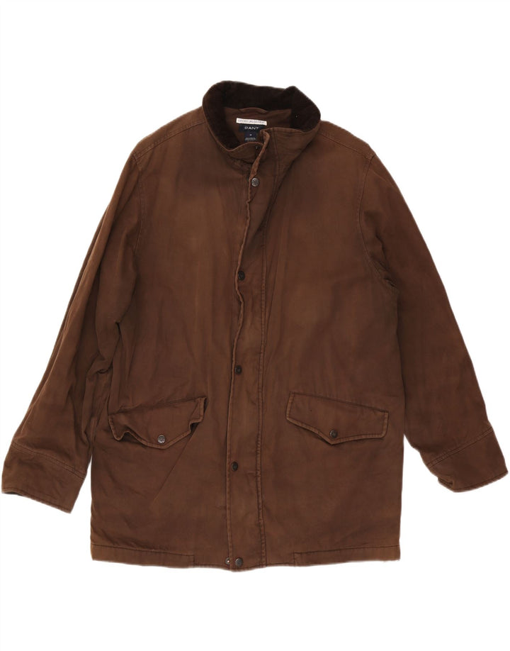 Gant Jachetă cu glugă pentru bărbați, UK 38, bumbac maro mediu