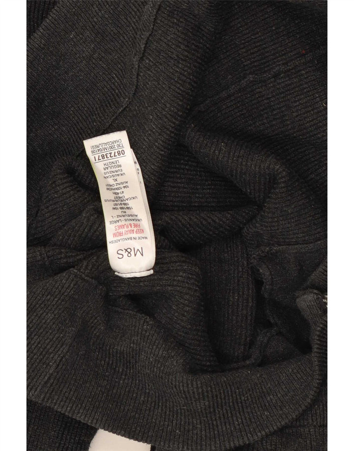 Pulover cardigan pentru bărbați Marks & Spencer, mare, gri, poliester