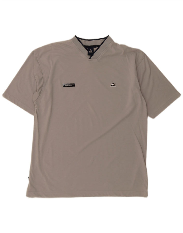 Tricou pentru bărbați Le Coq Sportif Top mare poliester gri
