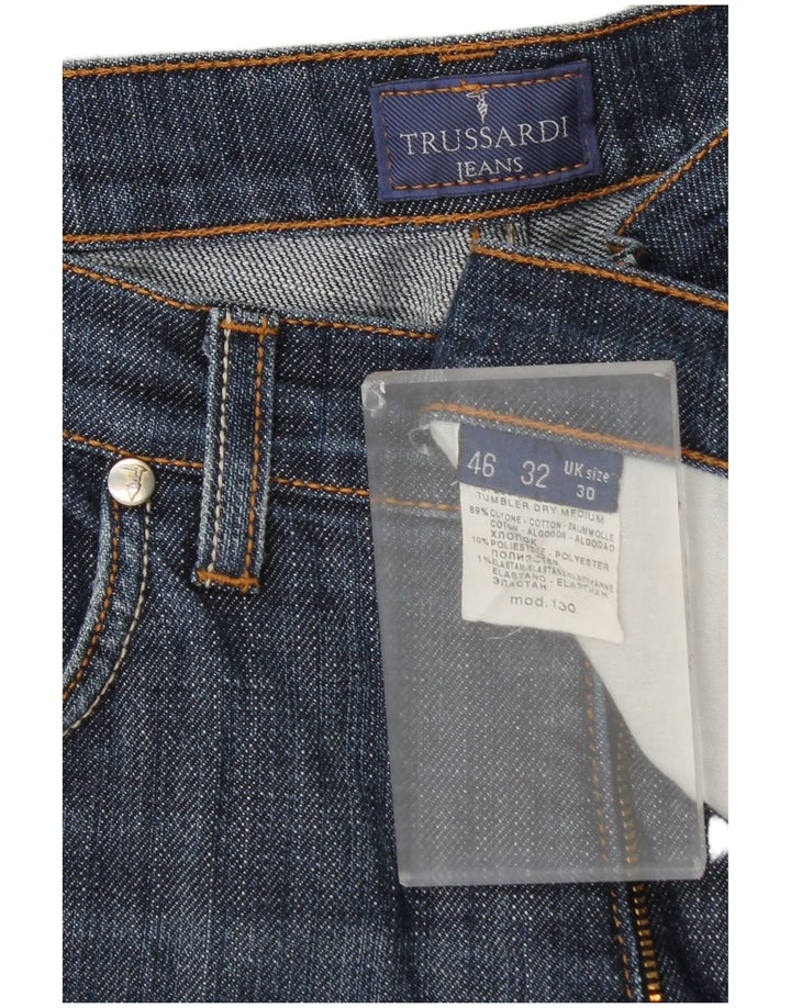 TRUSSARDI Blugi drepti pentru femei W30 L31 Bumbac albastru