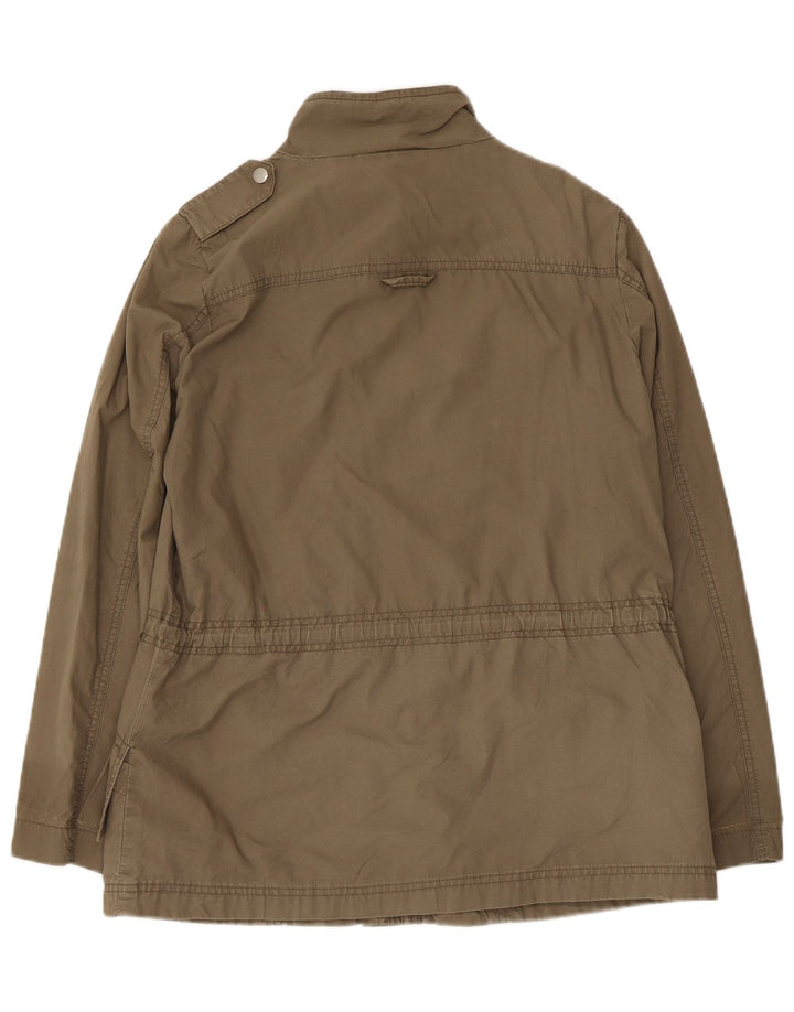 Jachetă militară Zara pentru femei UK 14 Medium Khaki Bumbac