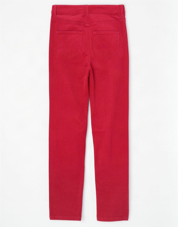 Pantaloni subțiri din velur pentru femei Marks & Spencer UK 10 Small W28 L28 Red