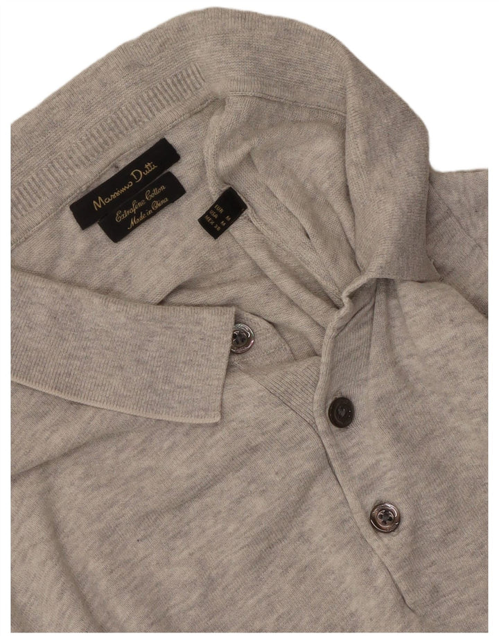Cămașă polo Massimo Dutti pentru bărbați, gri mediu cu pete
