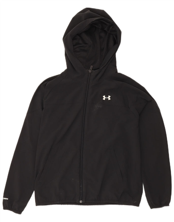 Jachetă de trening cu glugă Under Armour pentru bărbați, poliester mediu negru