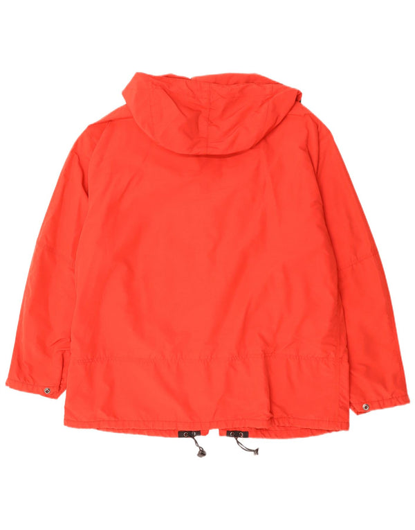 JET SET Jachetă de vânt cu glugă pentru bărbați UK 42 XL Roșu Colorblock