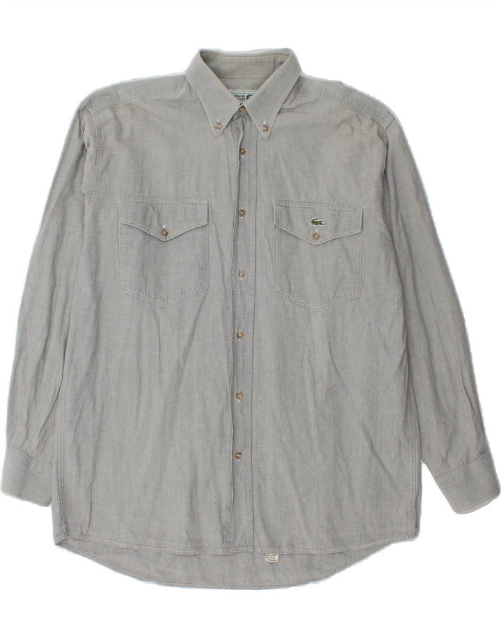 LACOSTE Mens Shirt Size 41 Medium Grey Cotton Vintage Lacoste and Second-Hand Lacoste from Messina Hembry 