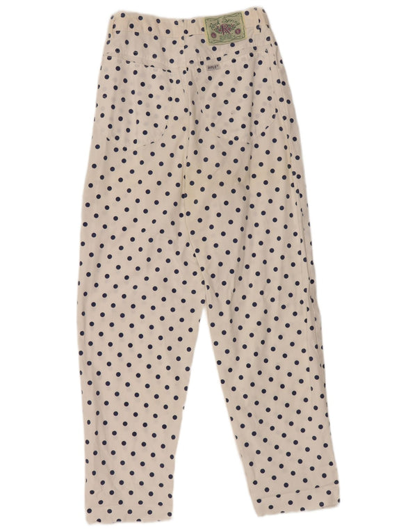 Pantaloni casual conici pentru femei Rifle cu talie înaltă L24 L26 buline albe