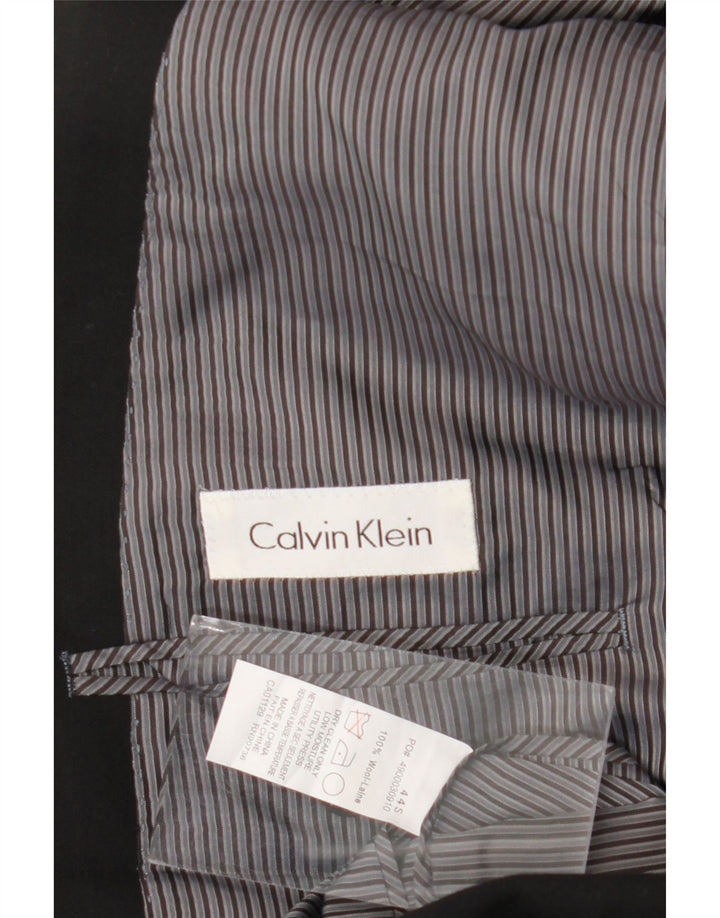Jachetă Blazer pentru bărbați Calvin Klein cu 2 nasturi UK 44 Lână neagră mare