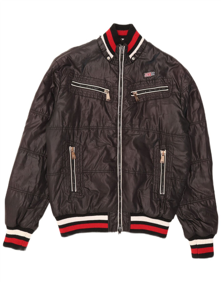 Jachetă căptușită pentru bărbați Jonk 46 UK 44 2XL Poliester color bloc negru