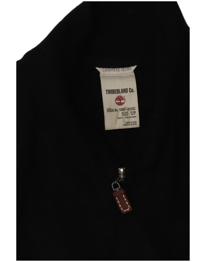 Pulover pentru bărbați TIMBERLAND, cu fermoar, cu gât, cașmir mic, negru