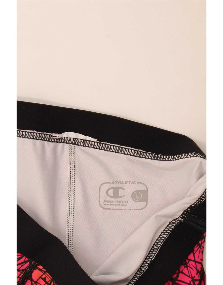 Legging Capri cu model abstract pentru femei Champion UK 16, mare, roz