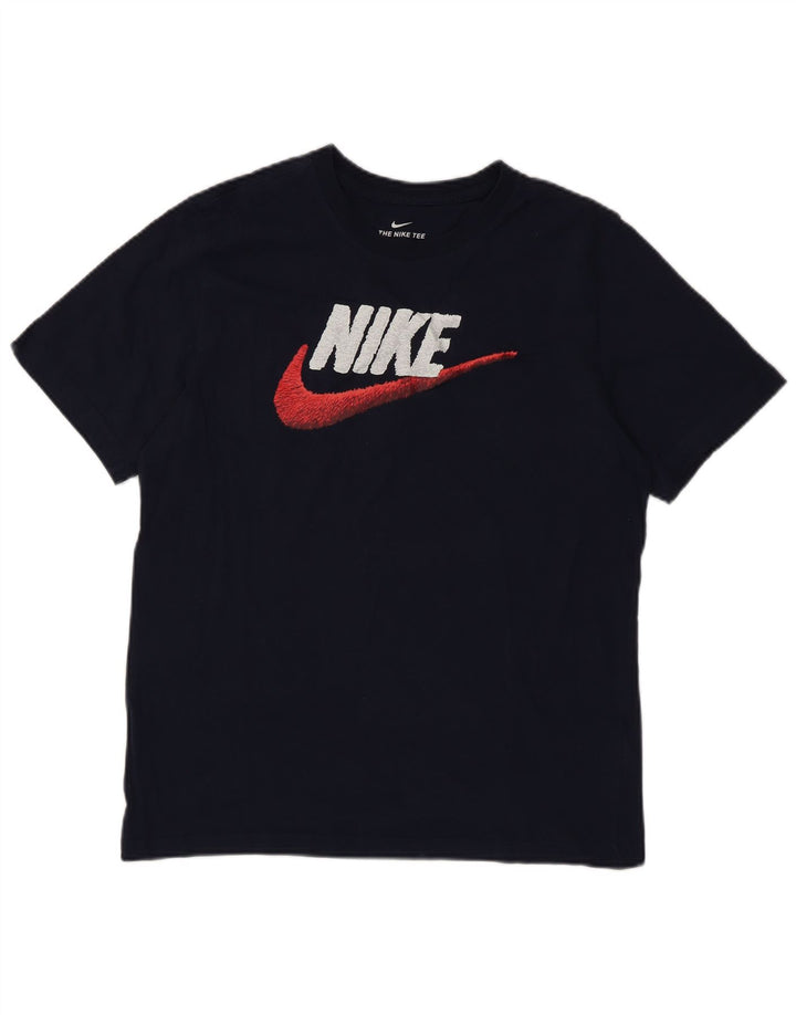 Tricou grafic Nike pentru bărbați Top mare din bumbac bleumarin