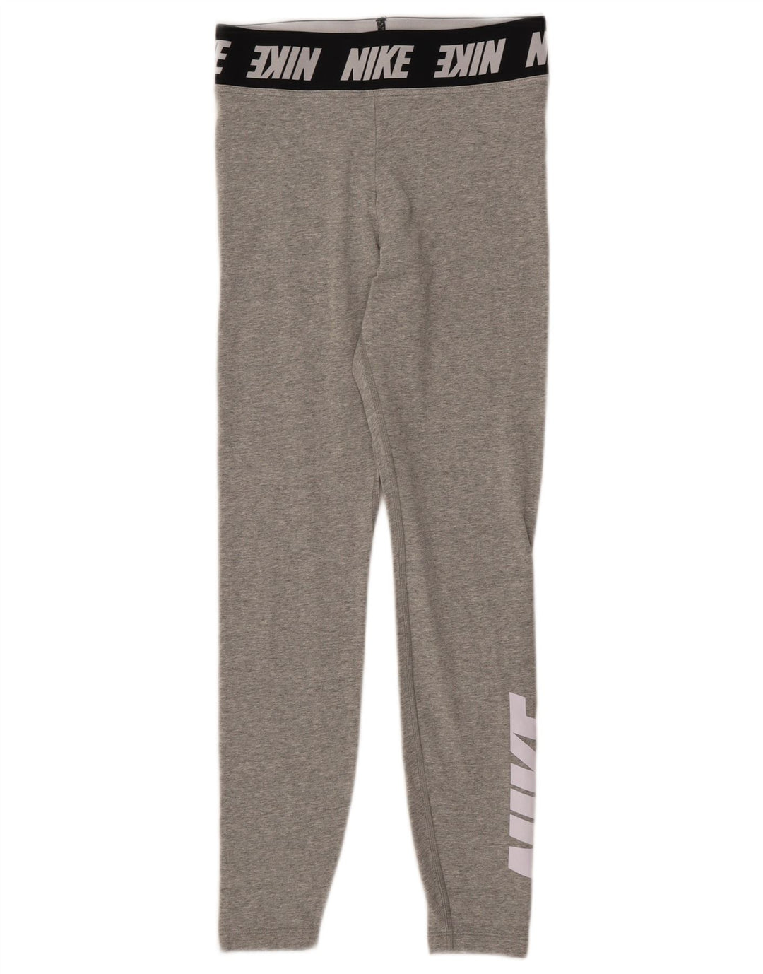 Leggings grafic NIKE pentru femei UK 8, bumbac gri mic