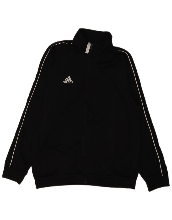 ADIDAS Mens Tracksuit Top Jacket XL Black Polyester