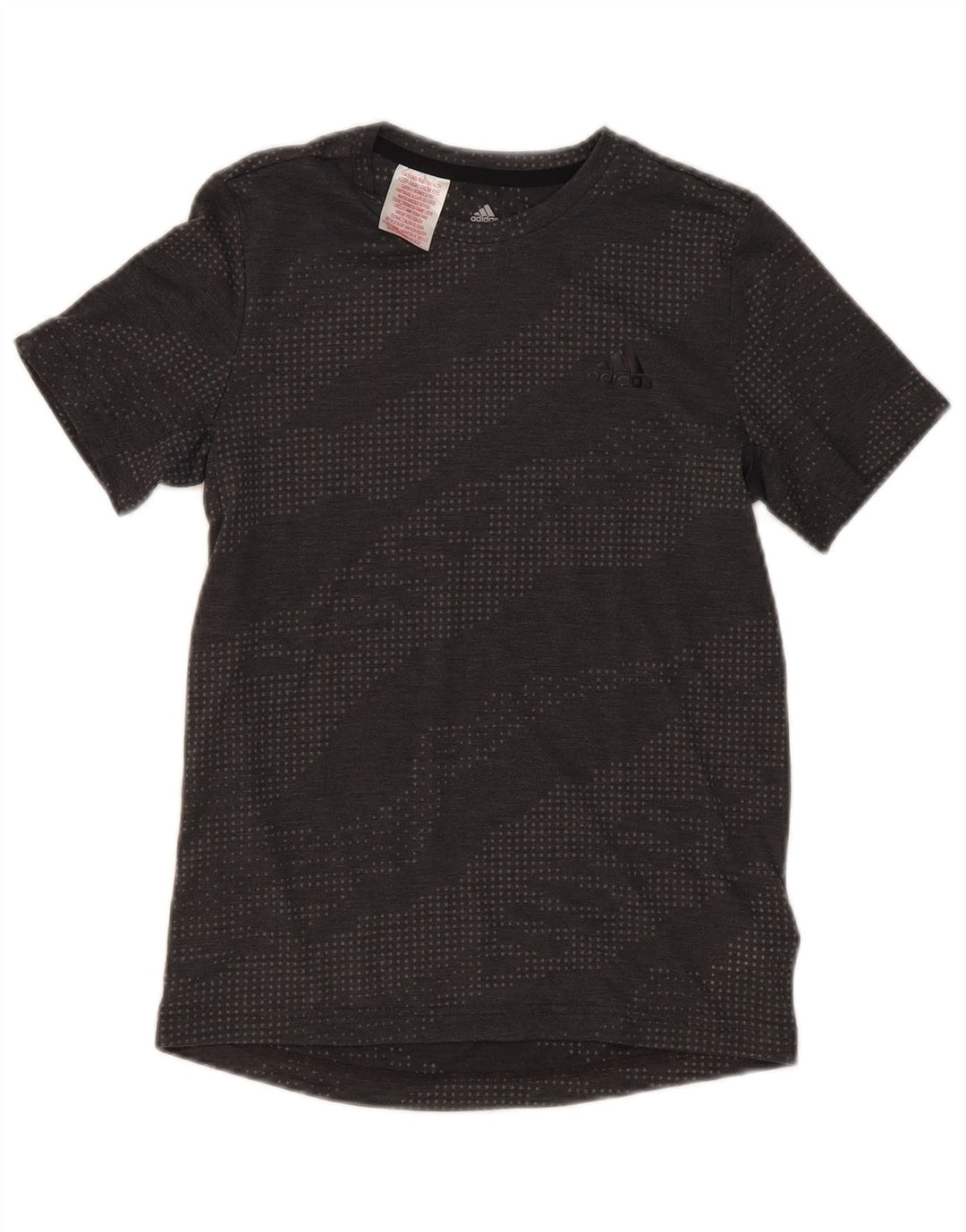 ADIDAS Boys T-Shirt Top 11-12 Years Grey Camouflage Polyester