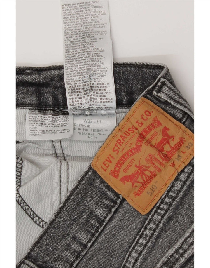 Jeans skinny pentru bărbați Levi's 511 W33 L27 bumbac gri