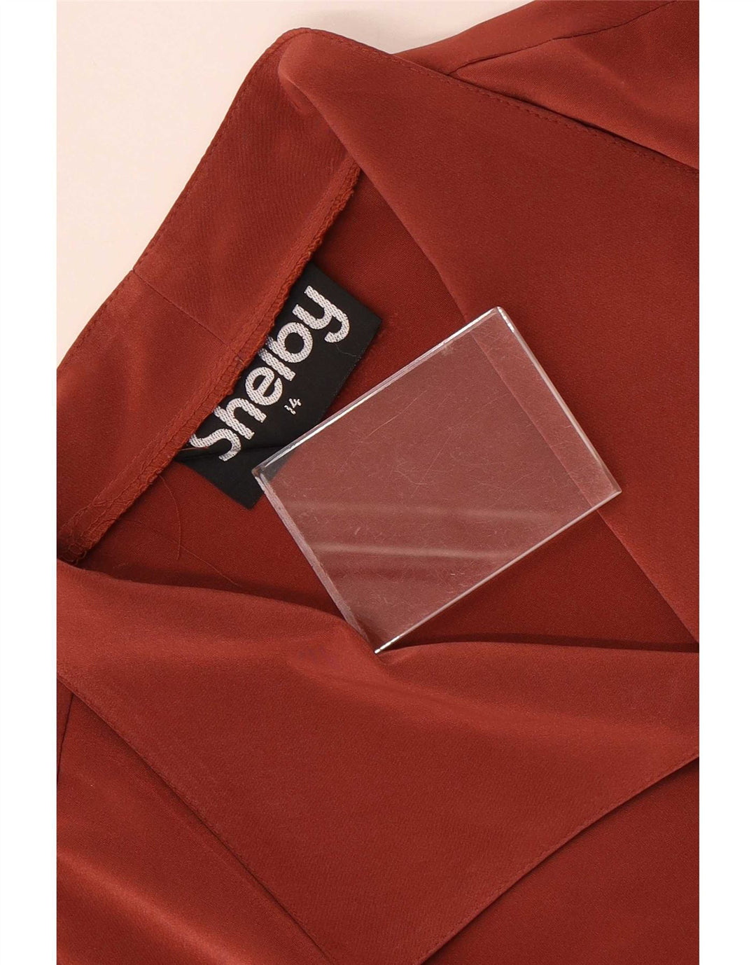 Bluză de cămașă vintage pentru femei UK 14 Large Red