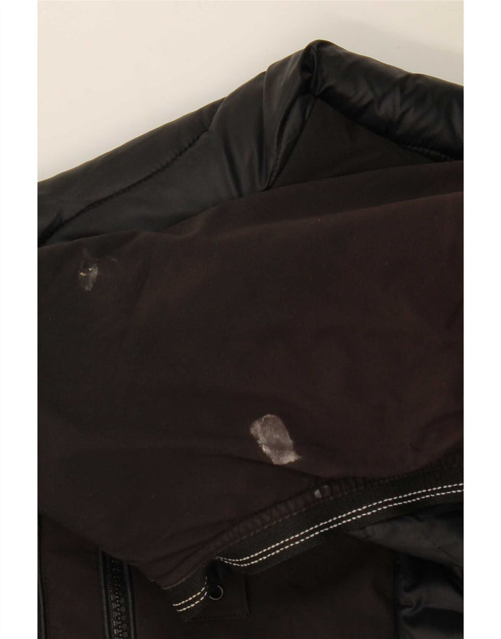 Blauer Jachetă căptușită cu glugă pentru bărbați UK 38 Medium Black Colorblock Polyamid