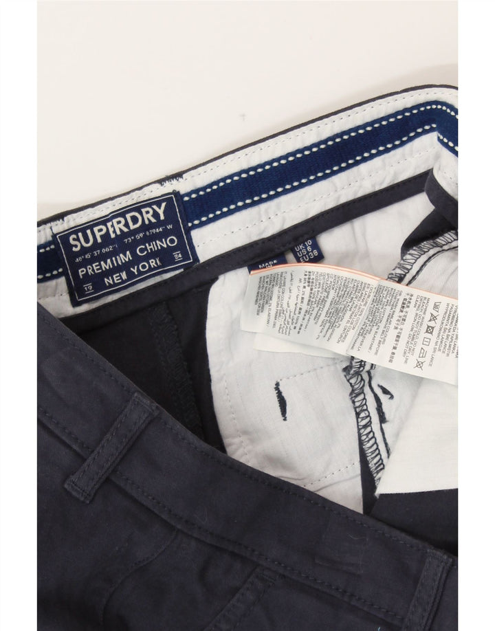 SUPERDRY Pantaloni chino pentru femei UK 10 Small W30 Bumbac bleumarin