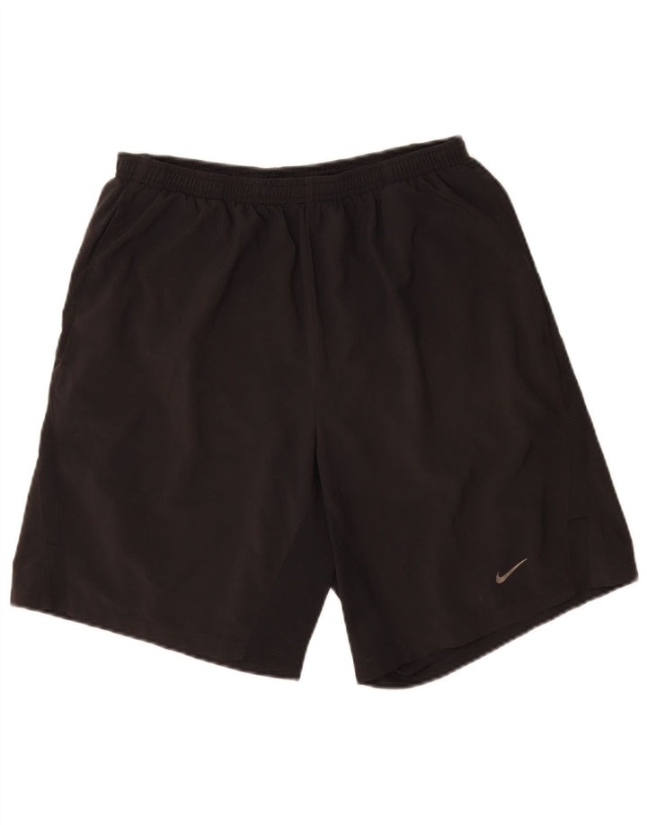 Pantaloni scurți sport Nike Dri Fit pentru bărbați, poliester mediu negru