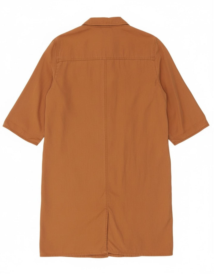 Rochie cămașă cu mâneci 3/4 pentru femei Perte by Krizia UK 12 maro mediu