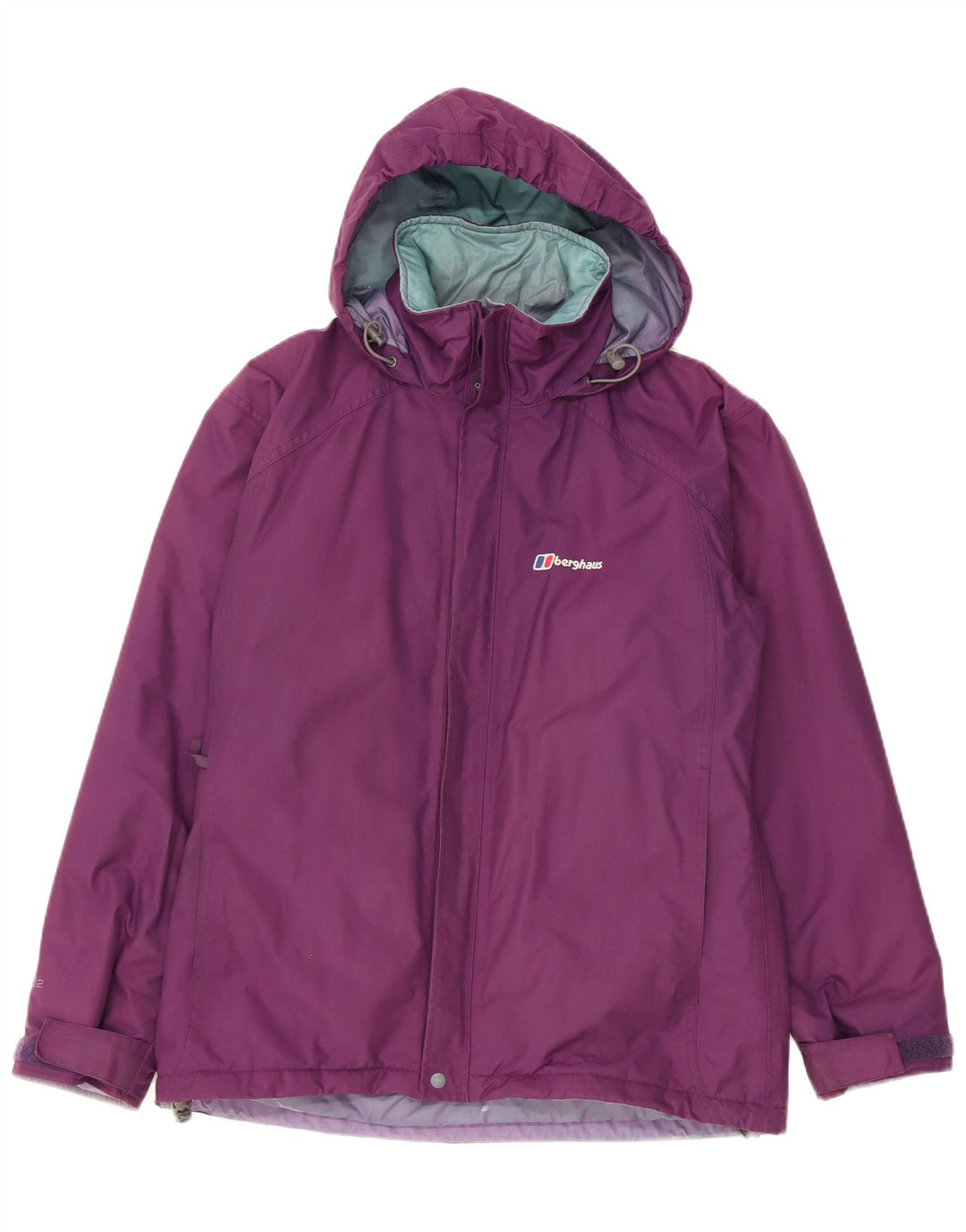 Jachetă de vânt pentru femei Berghaus cu glugă, UK 12, nailon violet mediu